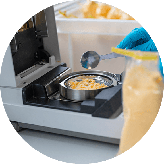 food researcher weighing portions